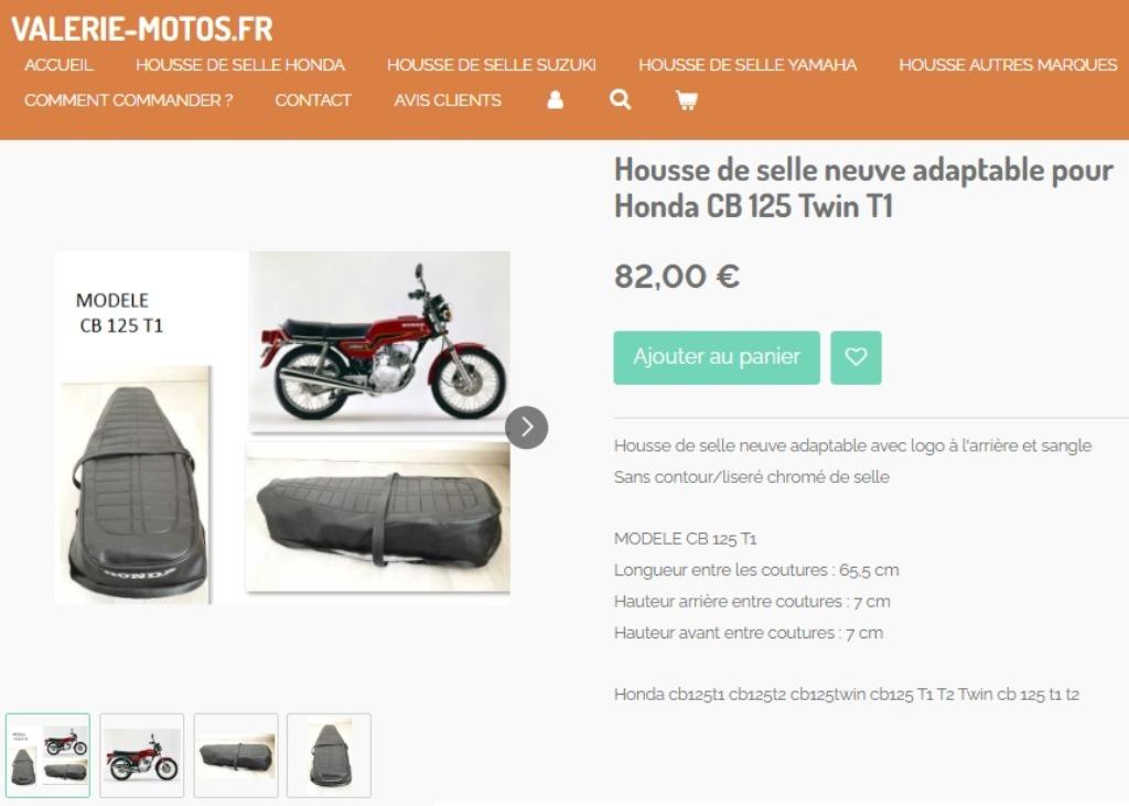 Nieuwe stoelhoes Honda CB 125 Twin T1 of T2, Motoren, Onderdelen | Honda, Nieuw, Verzenden