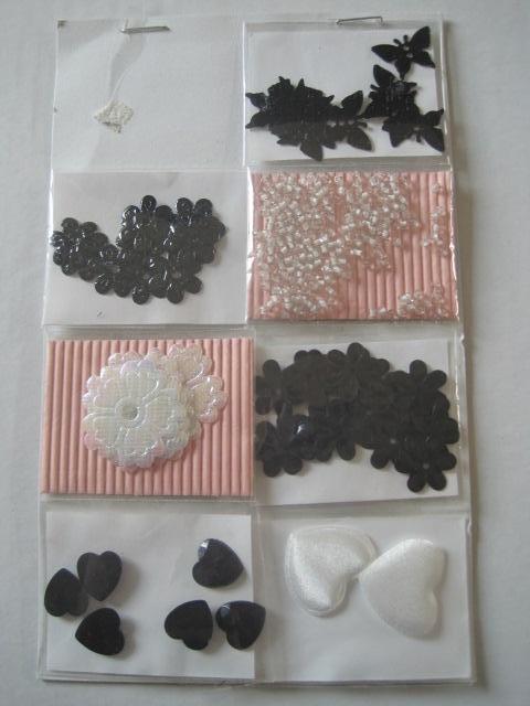 Set Strooi en rijg decoratie wit - zwart, Ophalen of Verzenden, Nieuw