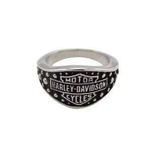 Harley Davidson Motorcycles bikerring in chirurgisch staal, Handtassen en Accessoires, Ophalen of Verzenden, Nieuw, IJzer of Staal