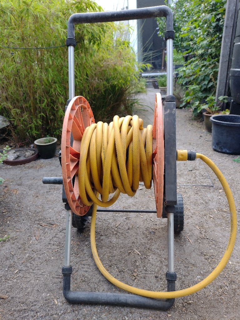 Tuin waterslang op haspel, Ophalen, Gebruikt, Tuinslang