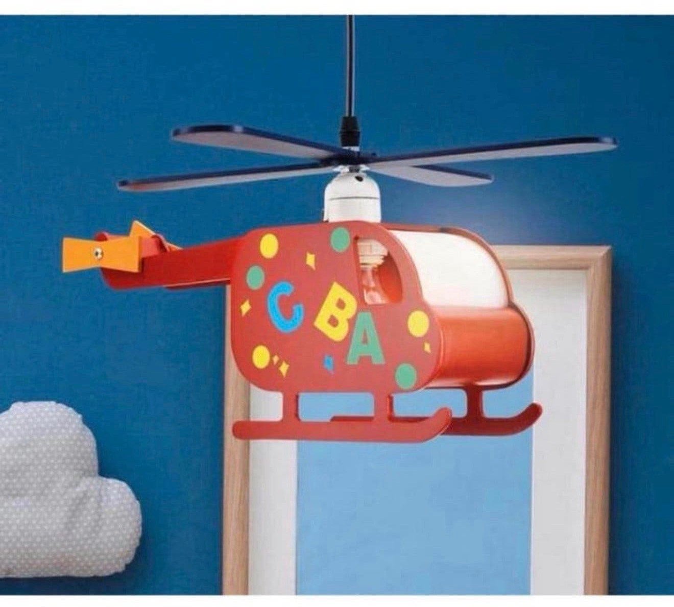 Lampe hélicoptère chambre d'enfant suspendue enfant bébé, Enlèvement ou Envoi, Comme neuf, Lampe