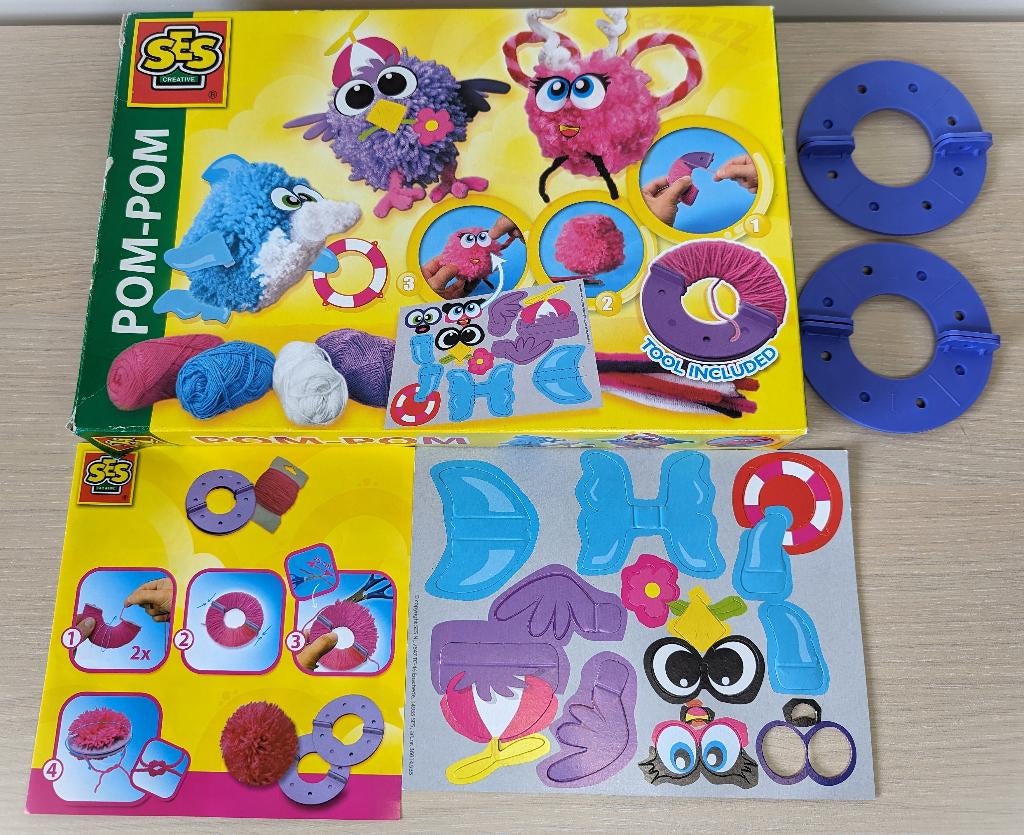 SES Pom-pom diertjes, Ophalen of Verzenden, Knutselen