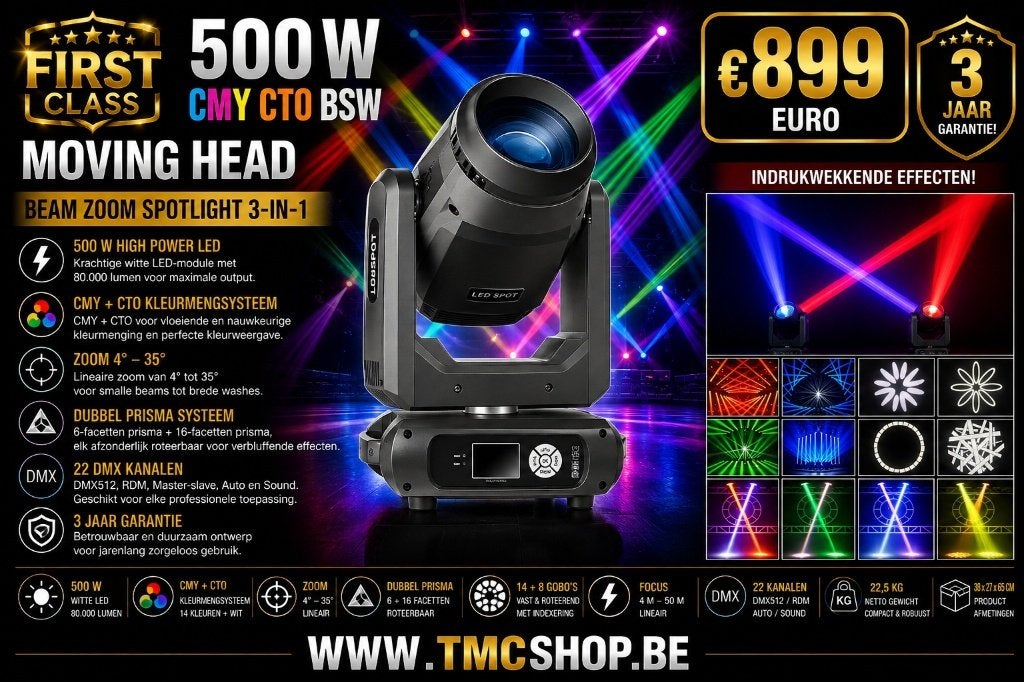 SUPERPROMO Nieuwe First Class 500W CMY CTO BSW, Muziek en Instrumenten, Licht en Laser, Ophalen of Verzenden, Nieuw, Licht, Geluidgestuurd