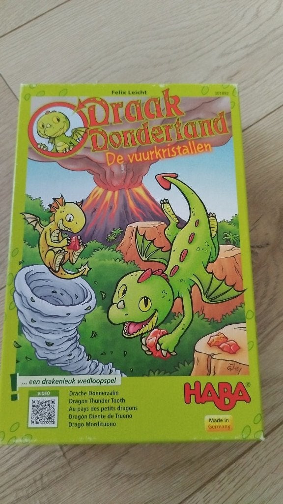 Draak Dondertand - de vuurkristallen, Een of twee spelers, Ophalen of Verzenden, Gebruikt, Haba