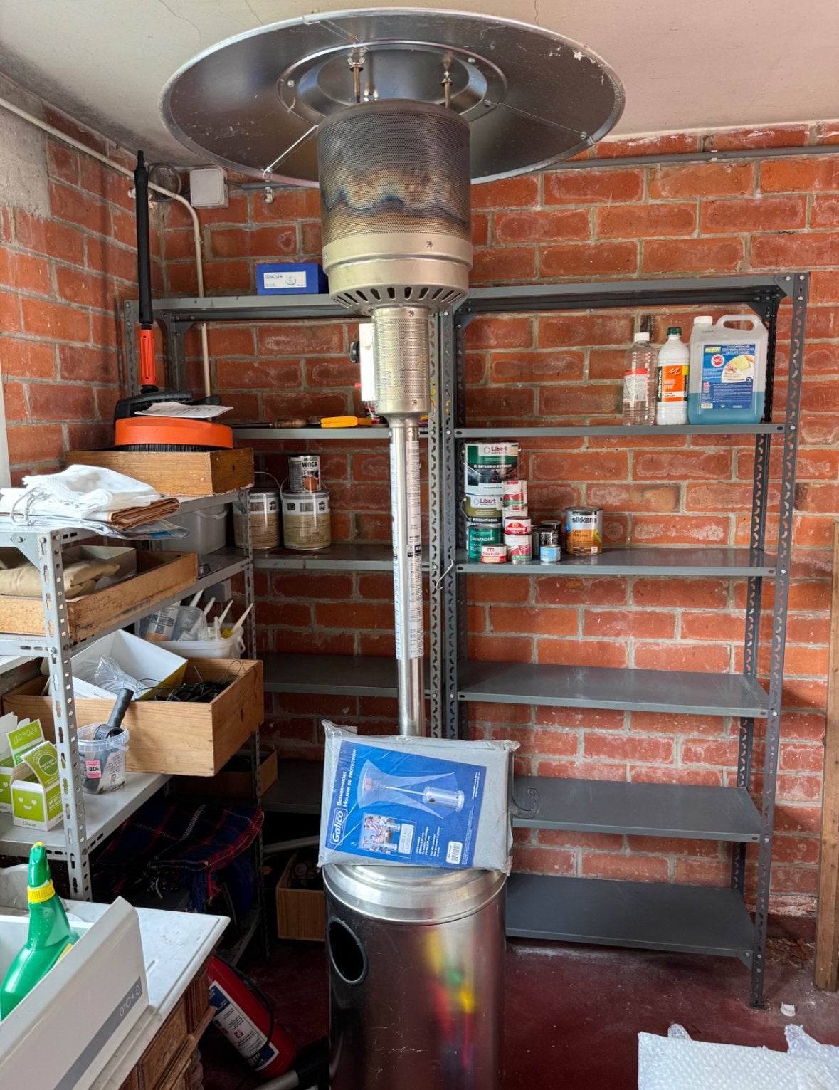 Terrasverwarmer + beschermingshoes, Tuin en Terras, Ophalen, Gebruikt, Gas