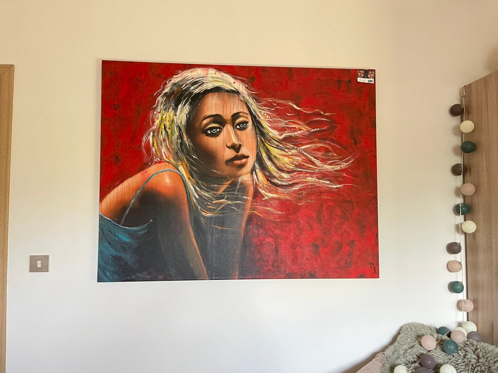 Groot moder opvallend schilderij Mk Art, Antiek en Kunst, Kunst | Schilderijen | Modern, Ophalen, Gesigneerd, Acrylverf, Overig onderwerp