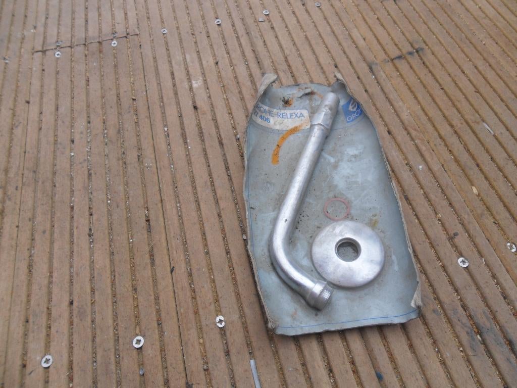 Vaste bek voor sproeikop 20cm  chroom, Ophalen, Nieuw, Chroom, Douche