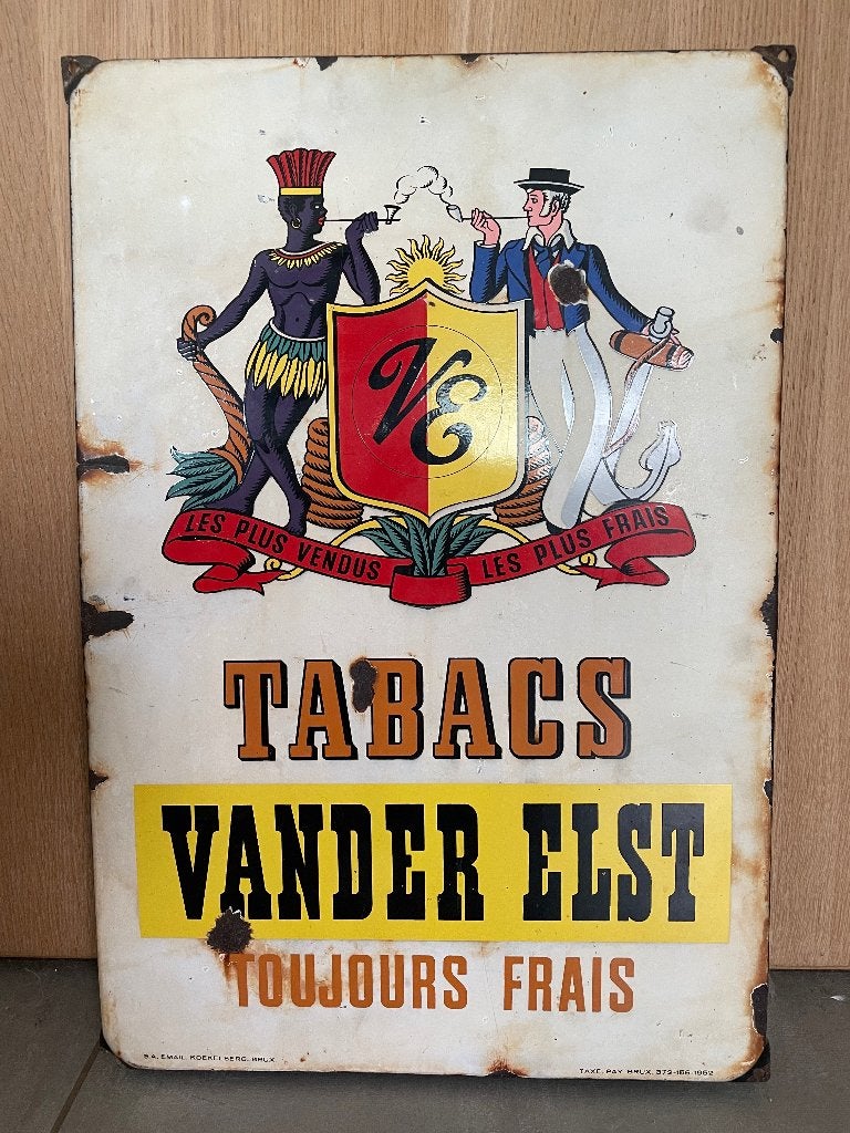 Emaille plaat TABACS VANDER ELST, Collections, Enlèvement