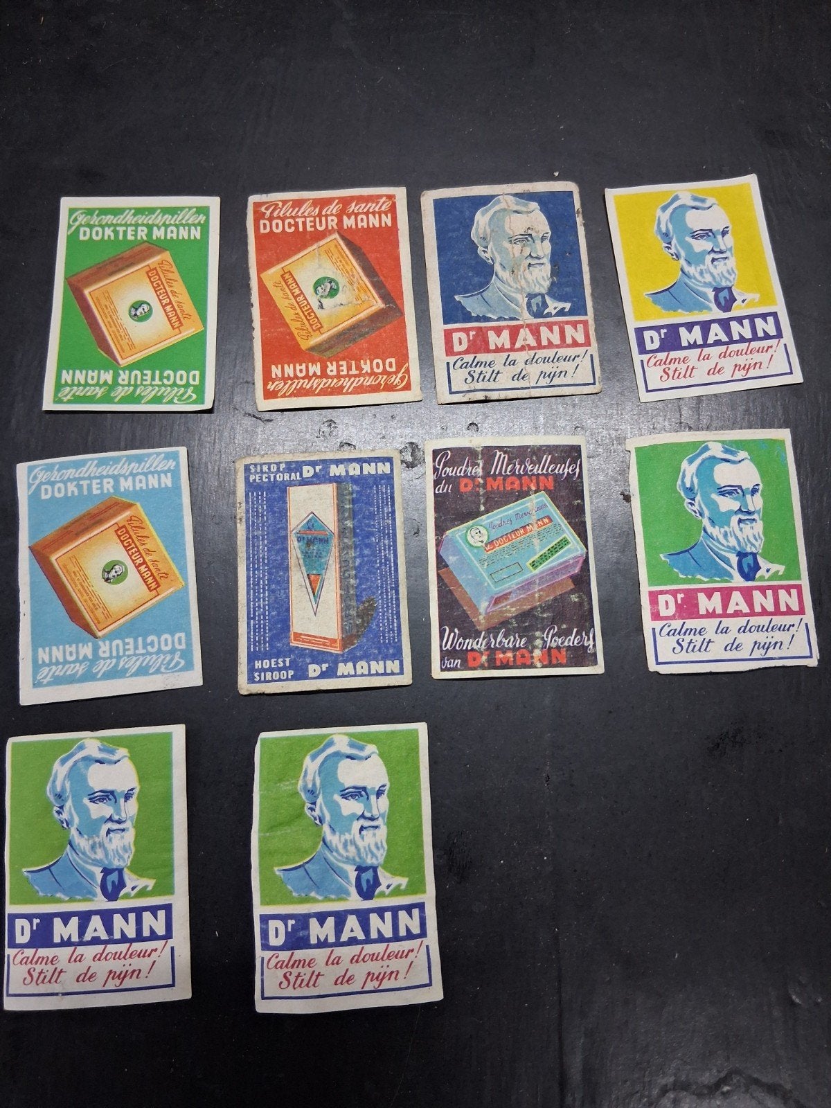 étiquettes Dr' Mann, Collections, Enlèvement