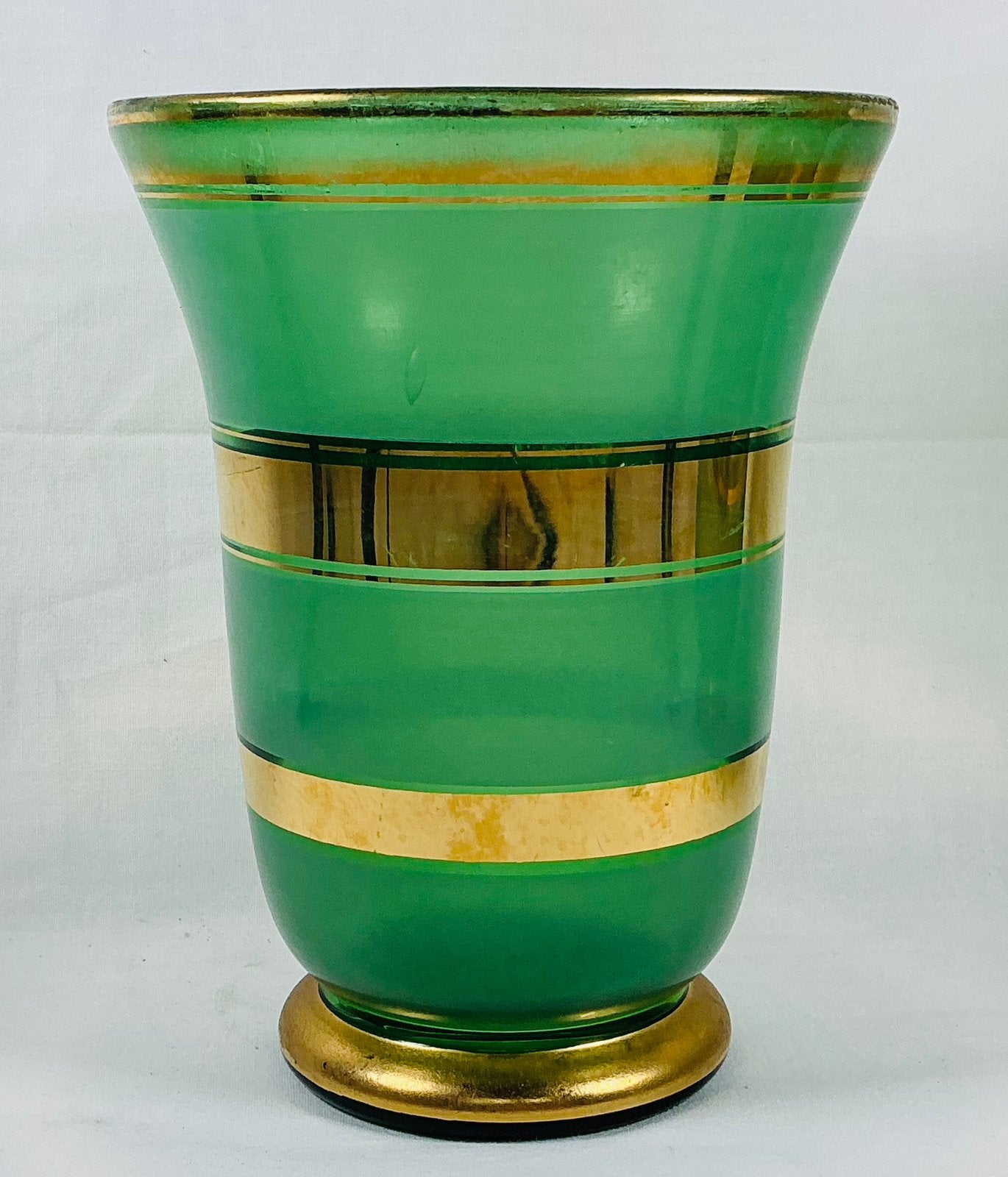 De Rupel Boom Antiek Art Deco design uranium glazen vaas, Antiek en Kunst, Ophalen of Verzenden