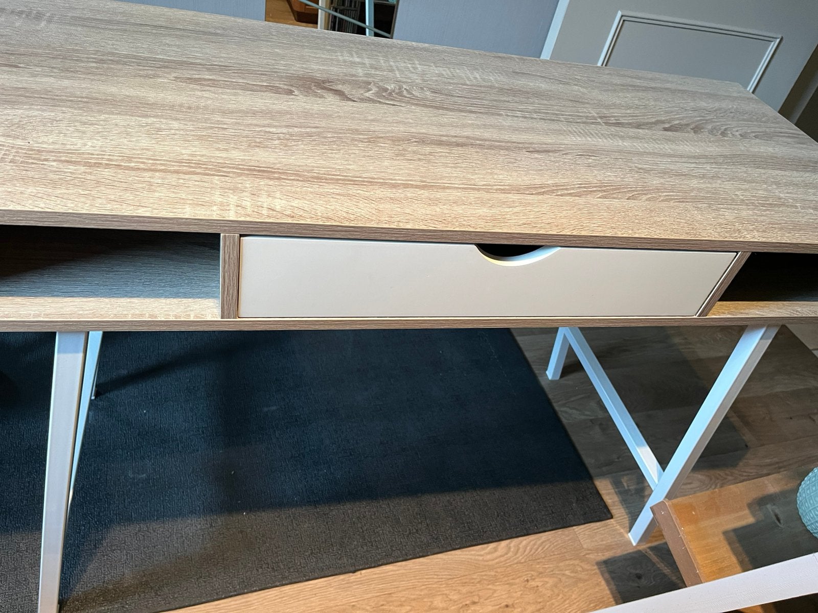 Witte bureau JYSK, Maison & Meubles, Scandinave, Comme neuf, Bois, Jysk