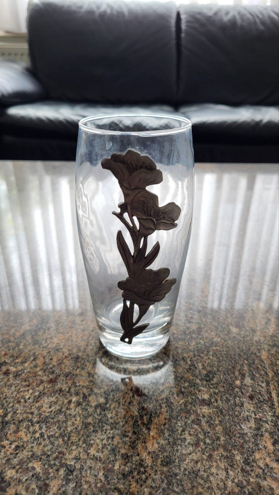 Vase en cristal vintage avec étain (nouveau), Enlèvement ou Envoi