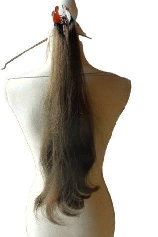 (10)- postiche pince chatain fonçé, Enlèvement ou Envoi, Comme neuf, Perruque ou Extension de cheveux