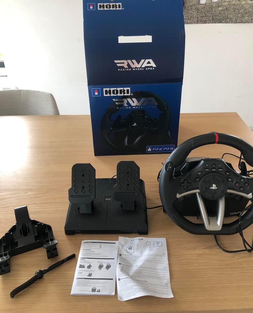 Hori apex racestuur voor PS5-PS4-PS3: mooie staat, Games en Spelcomputers, Ophalen of Verzenden, Gebruikt, Stuur of Pedalen, PlayStation 3