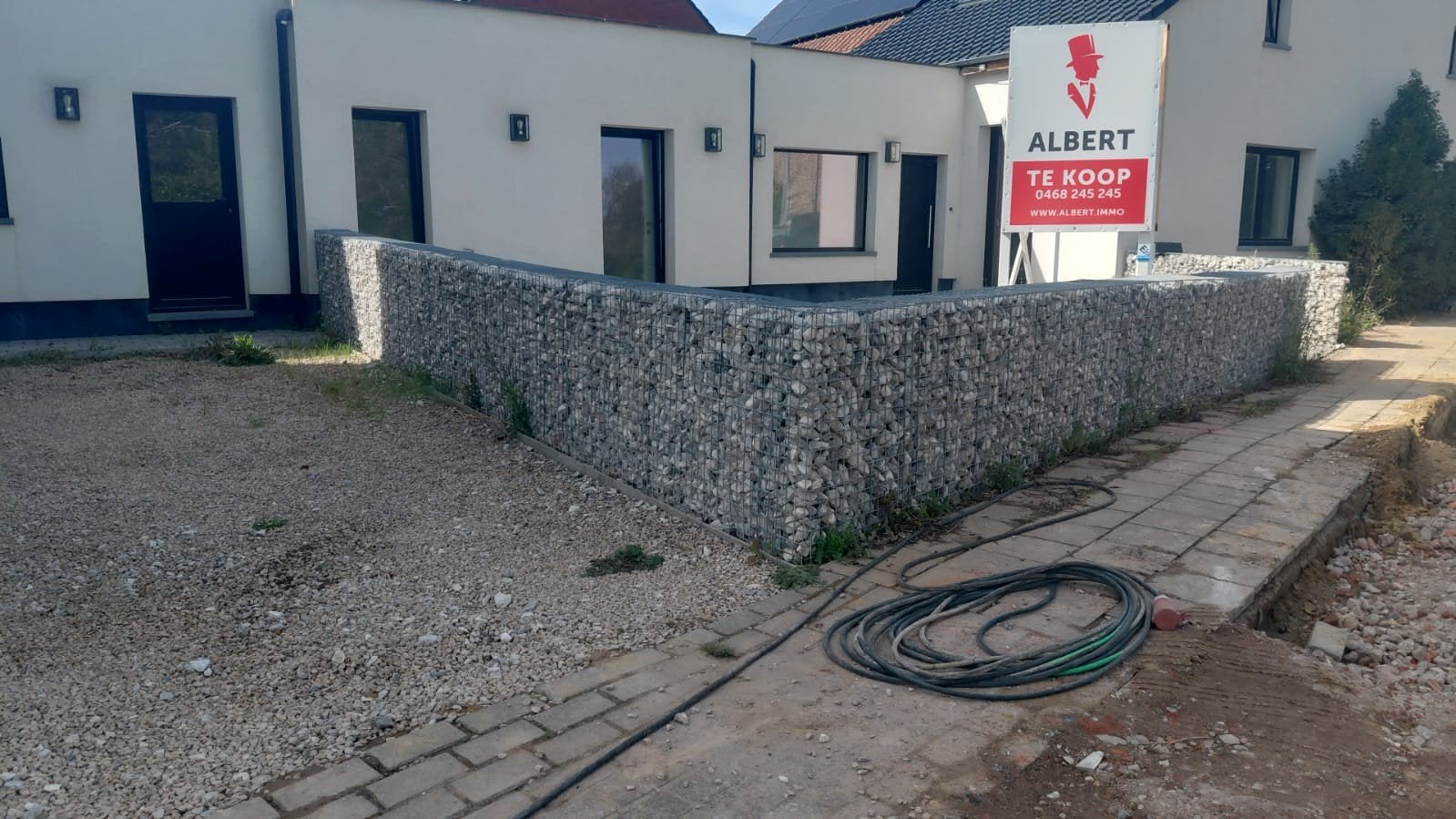 SteenKorven schanskorven+- 19 meter met hoek, Tuin en Terras, Ophalen, 6 meter of meer, Zo goed als nieuw, Minder dan 1 meter