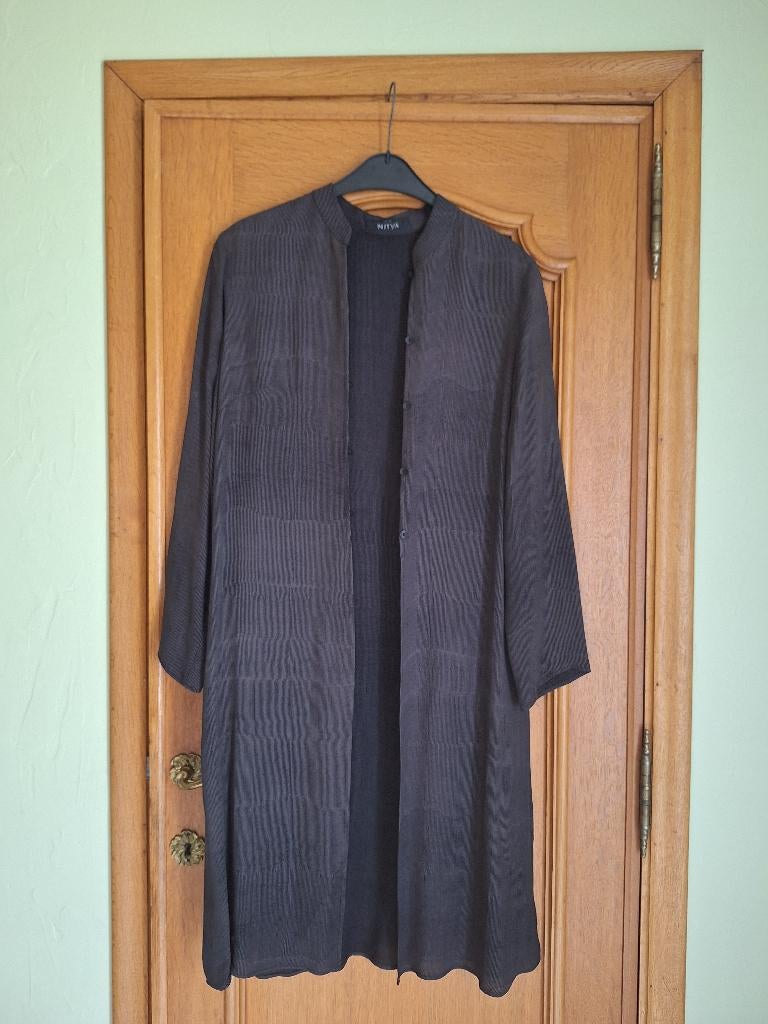 Long gilet/tunique NITYA gris foncé - taille 38/40, Kleding | Dames, Zo goed als nieuw, Nitya, Grijs, Ophalen