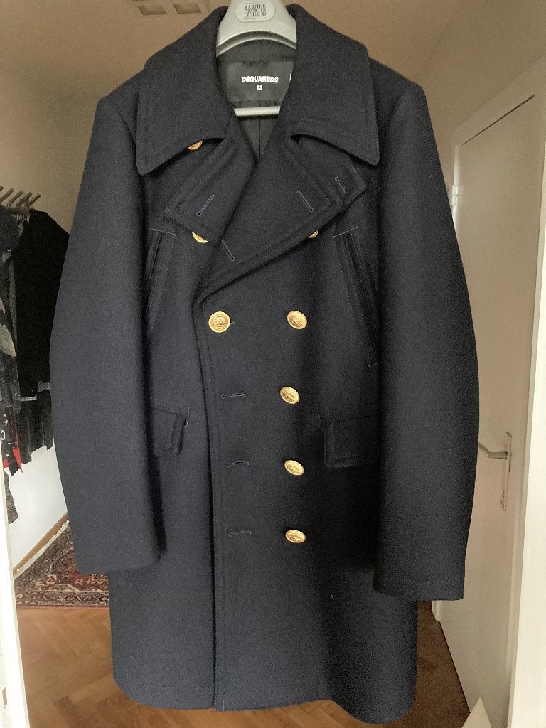 DSQUARED2 overjas/overcoat, Kleding | Heren, Ophalen of Verzenden, Zo goed als nieuw, Maat 52/54 (L), Blauw