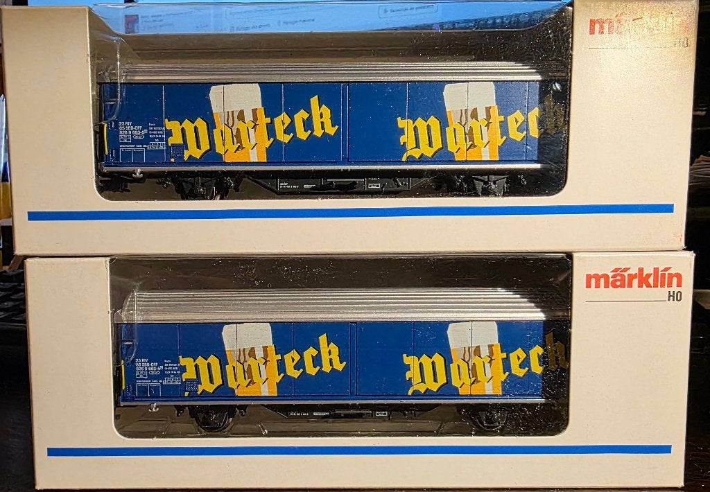3498. 2 Wagons couverts longs des SBB/CFF H0 Marklin., Hobby & Loisirs créatifs, Trains miniatures | HO, Enlèvement ou Envoi, Neuf