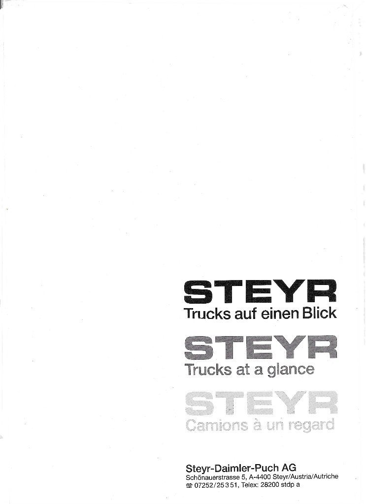 Dossier de présentation de STEYR TRUCKS, Enlèvement ou Envoi, Comme neuf, Autres marques