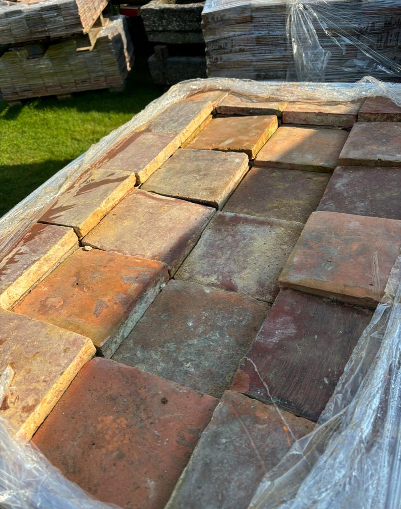 Lot antieke terracotta tegels Voor info BELLEN 0474220705, Ophalen