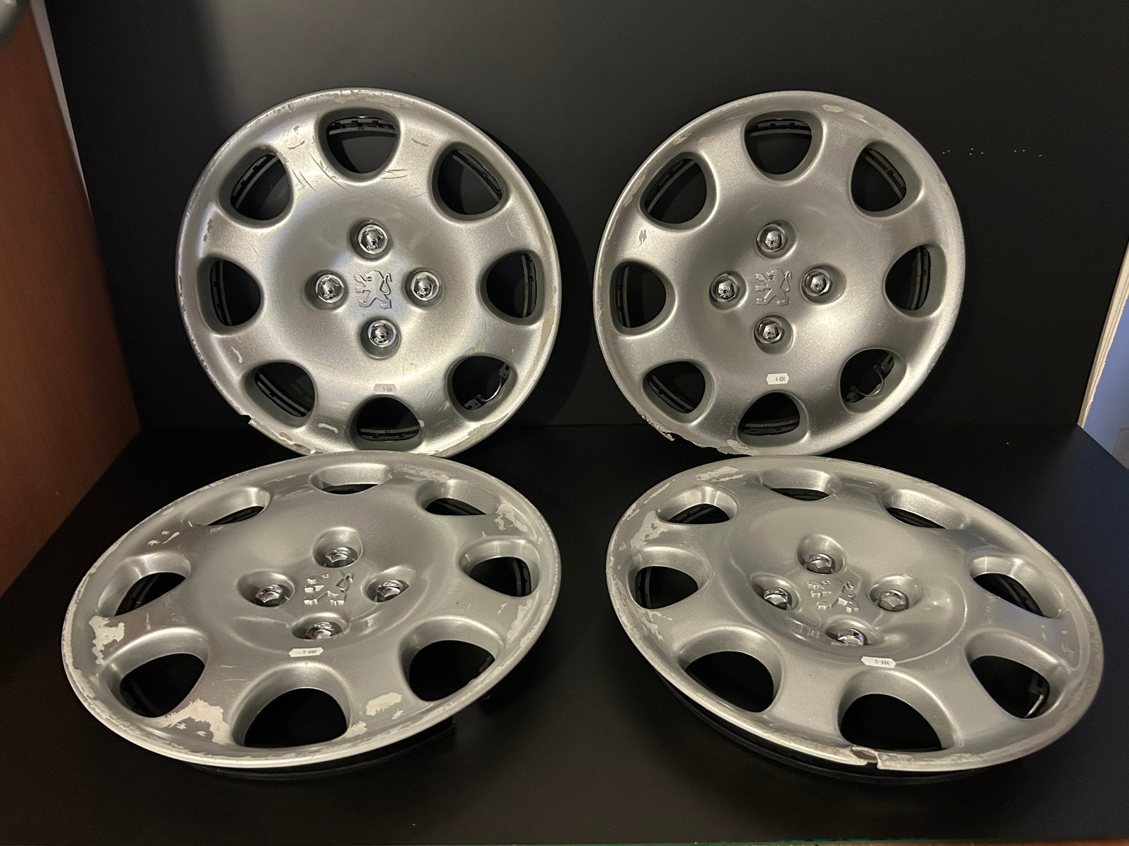 4 originele Peugeot 406 wieldoppen in 15", Ophalen of Verzenden, Gebruikt