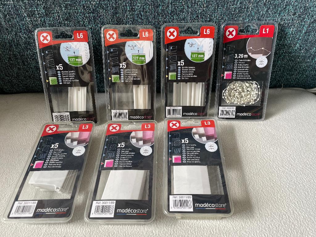 accessoires voor Californische jaloezieën-verticale lamellen, Huis en Inrichting, Stoffering | Gordijnen en Lamellen, Nieuw, Wit