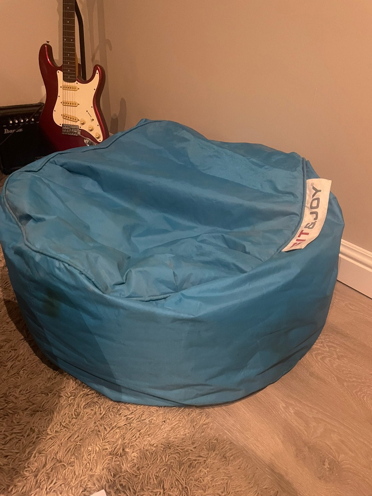Comfortabele Sit&Joy zitzak – aqua blauw, Ophalen, Zo goed als nieuw