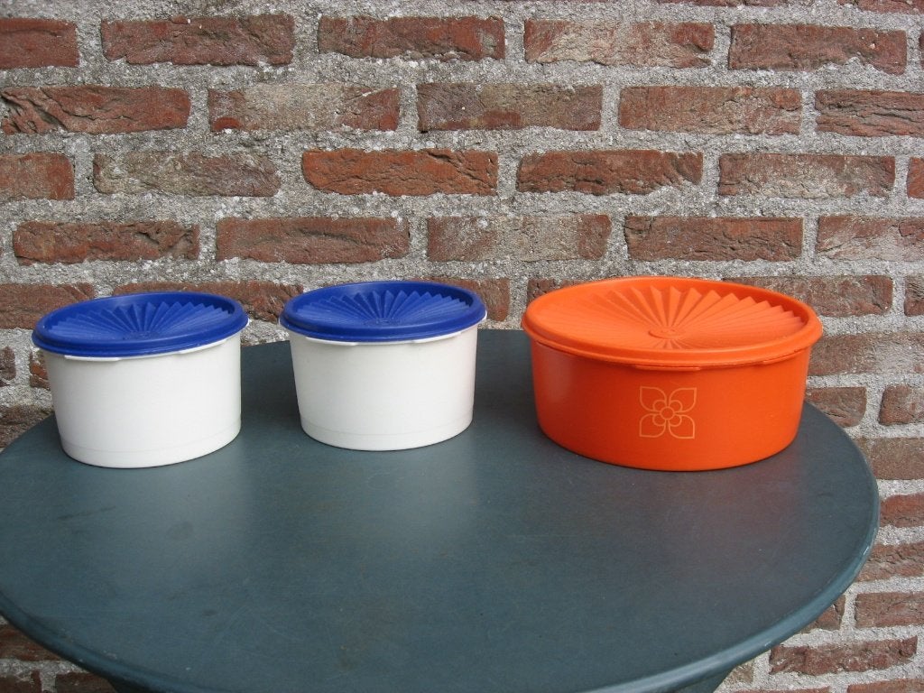tupperware : 3 boites avec couvercle solaire, Enlèvement ou Envoi, Bleu