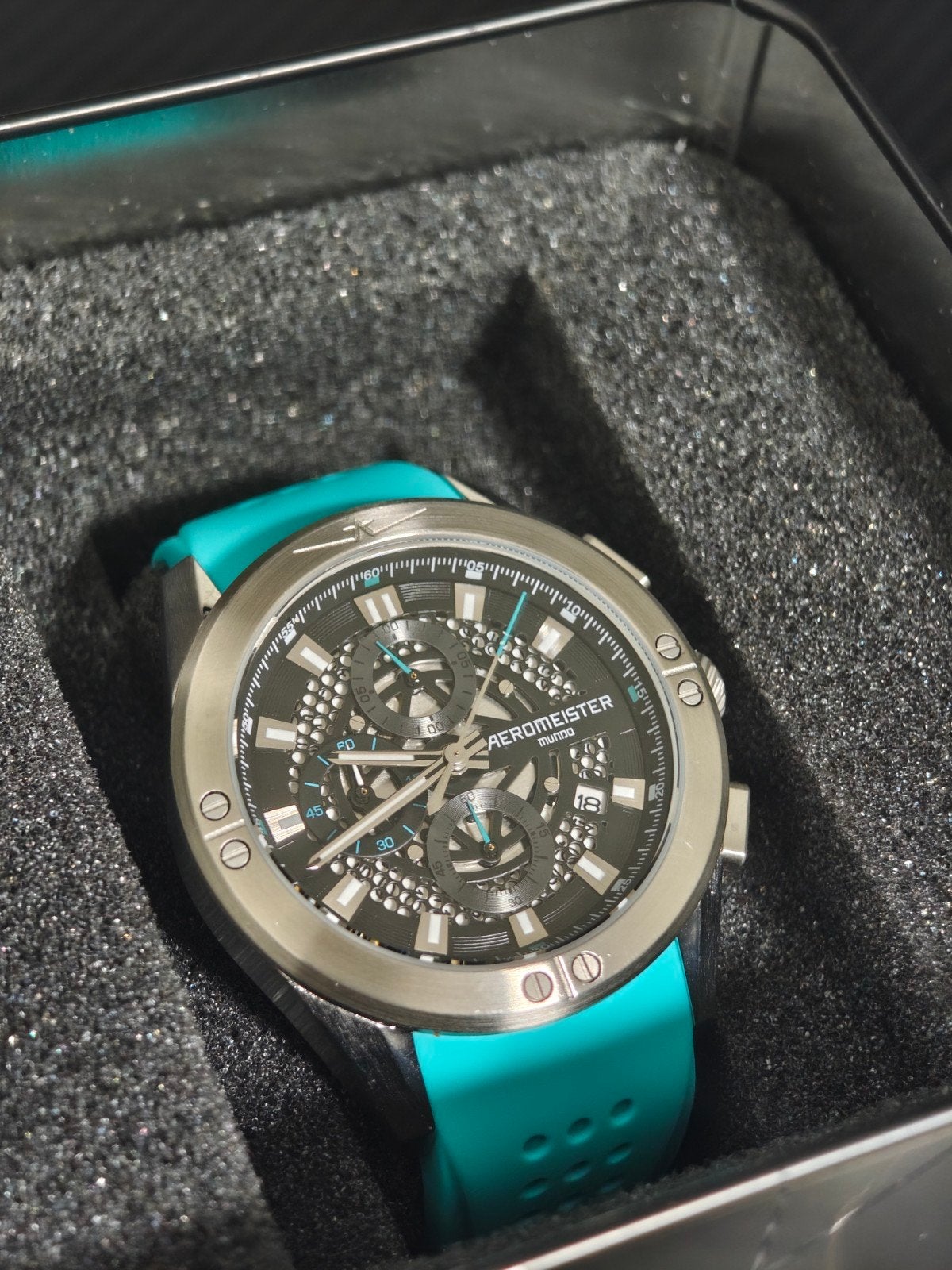 Aeromeister Mundo AM6104 CHRONO, Staal, Polshorloge, Nieuw, Kunststof