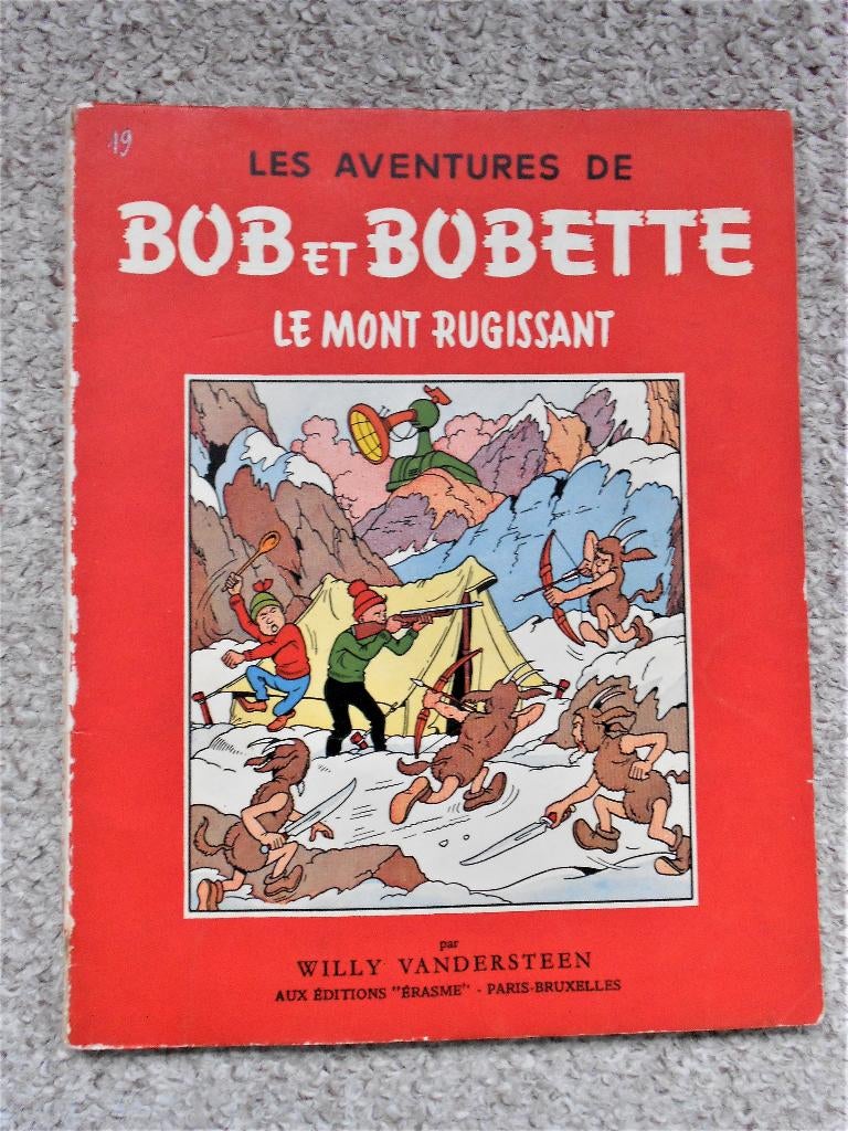 Bob et Bobette 19 - Le Mont Rugissant - softc - 1e druk 1957, Enlèvement ou Envoi, Willy Vandersteen, Une BD, Utilisé