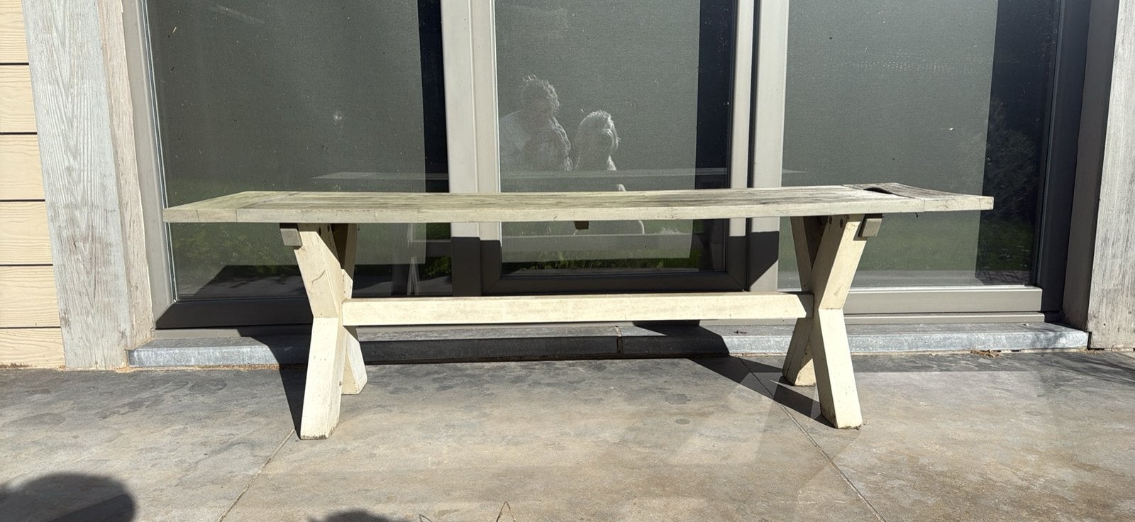 Banc de jardin 150x40x44, Jardin & Terrasse, Enlèvement, Utilisé, Bois