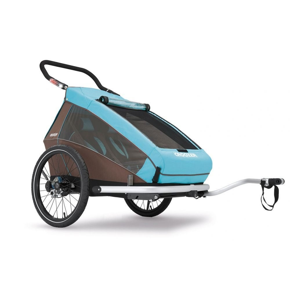 Fietskar Croozer Kid for 2 (nieuwe banden, nieuw peuterzitje, Ophalen, Gebruikt, Vering, Croozer