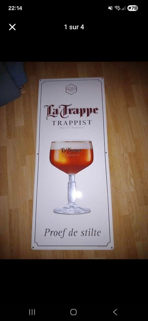 Grande plaque emaille pub biere La Trappe emailerie belge, Verzamelen, Ophalen