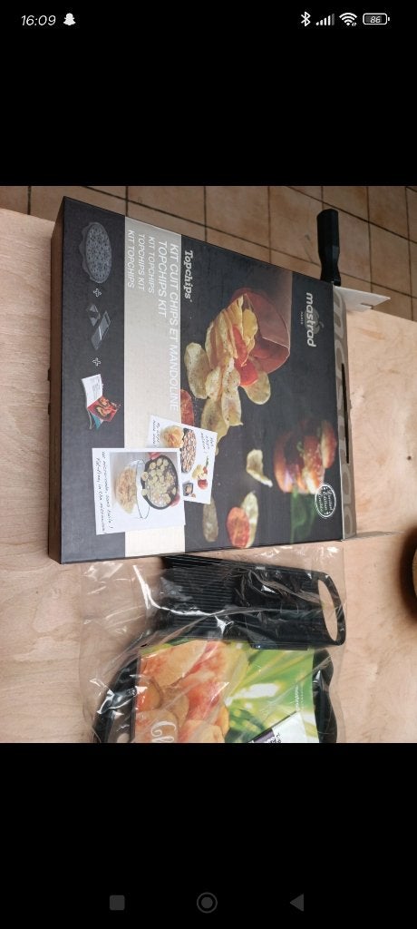 Kit cuit chips et mandoline mastrad édition limitée neuf, Enlèvement ou Envoi, Neuf, Noir