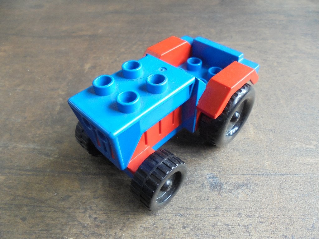 Lego Duplo Farm Tractor with Red Mudguards (zie foto's) 2, Enlèvement ou Envoi, Utilisé, Briques en vrac, Duplo