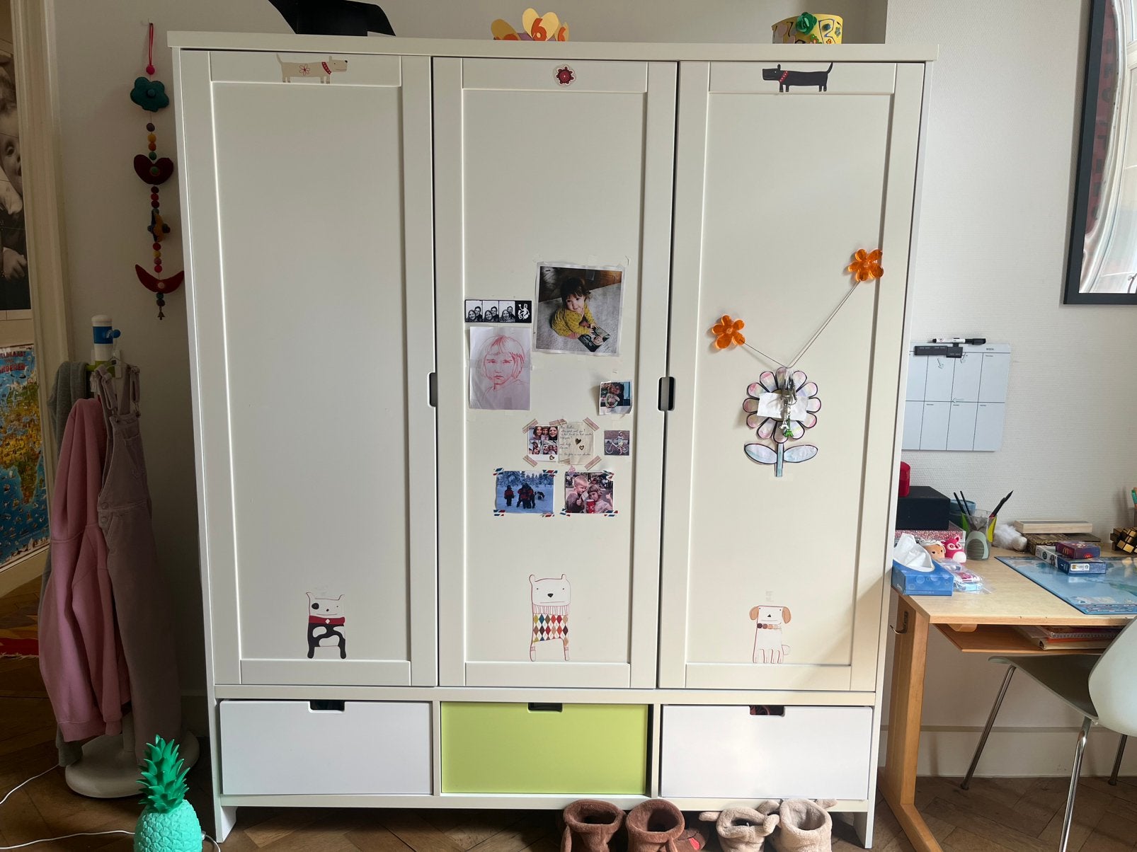Driedeurskast Bopita Mix and Match, mooie staat, 105 cm ou plus, Enlèvement, Utilisé, 50 à 70 cm