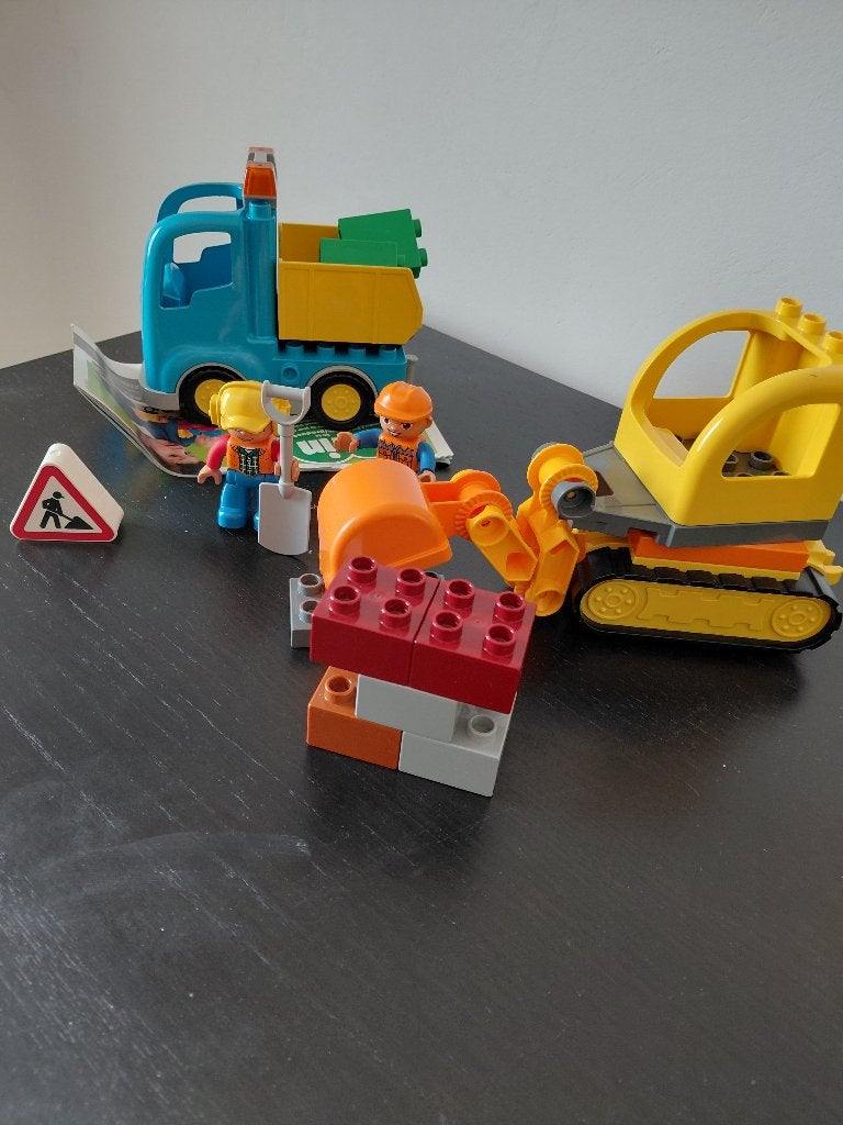 Lego duplo rubsband + gaafmachine, Ophalen, Zo goed als nieuw, Duplo, Complete set