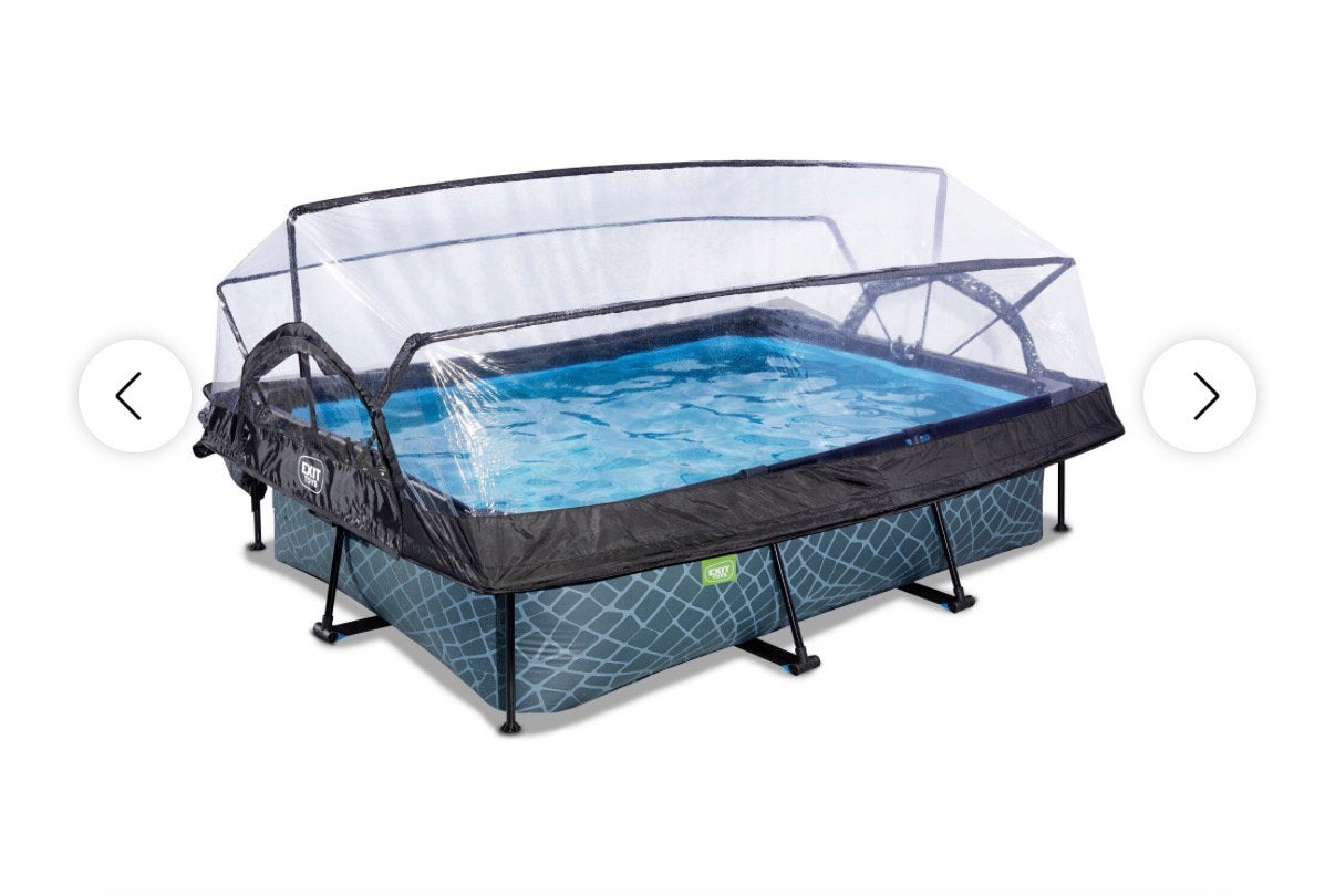 Exit zwembad 150x220x50 met kap en pomp, Ophalen