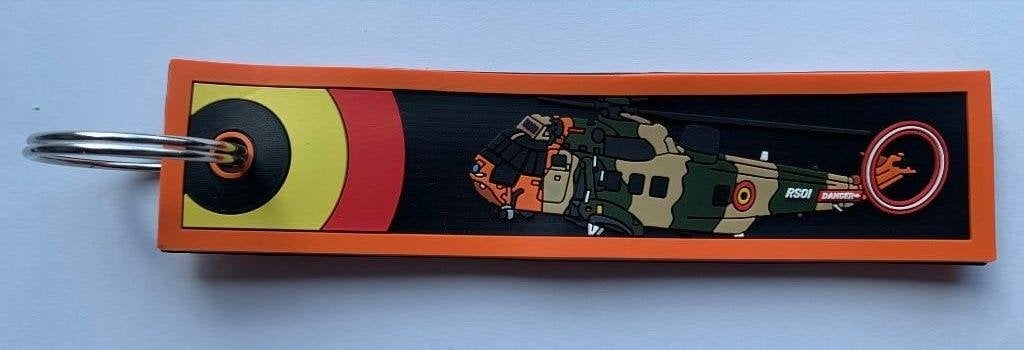 Keyring sleutelhanger Sea King Belgian Air Force 40SQN, Enlèvement ou Envoi, Armée de l'air, Autres types