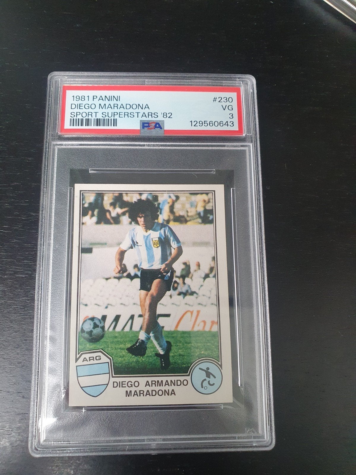 Diego Maradona Panini PSA graded Argentinië, Ophalen of Verzenden