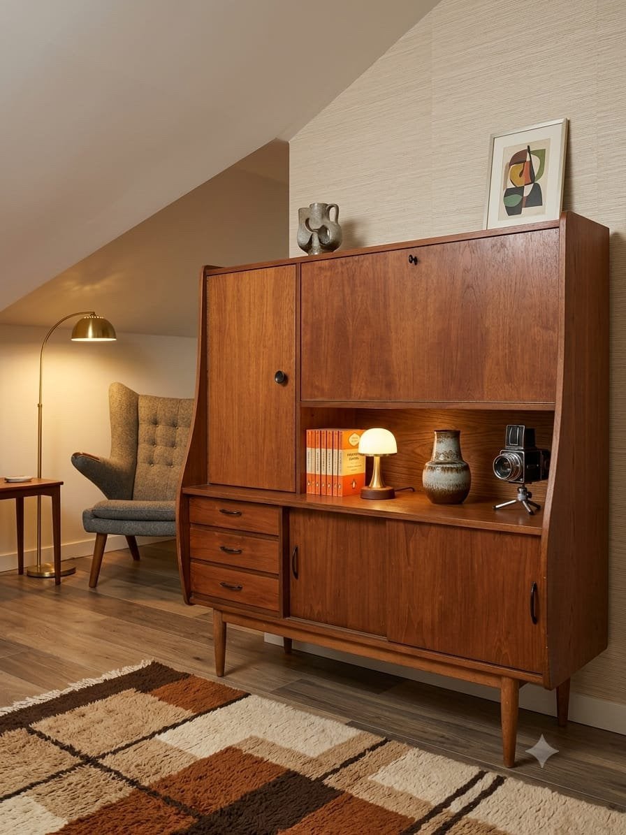 Prachtige vintage drankkast / dressoir, Ophalen, Gebruikt