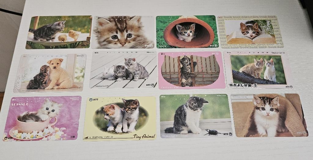 Lot 51 oude Japanse telefoonkaarten NTT thema katten, Verzamelen, Ophalen of Verzenden