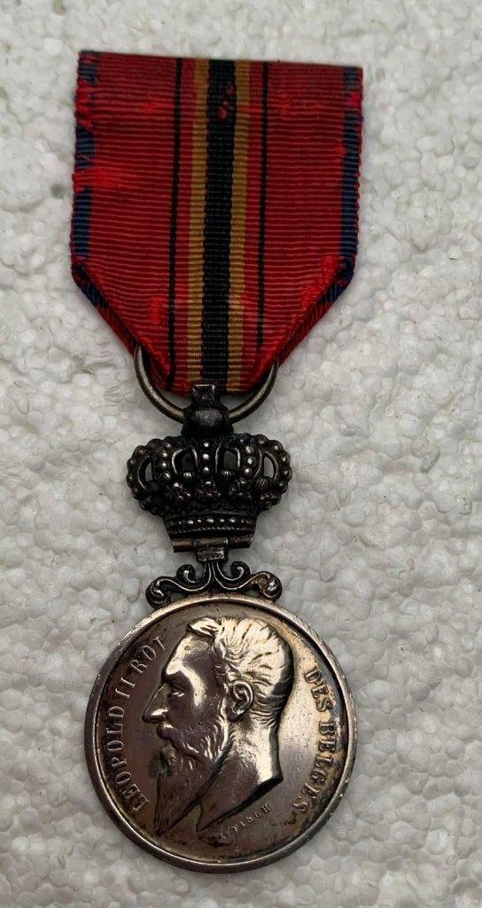 Medaille, Leopold-II, Socie Royal Centrale Sauveteurs Belges, Enlèvement ou Envoi, Autres, Ruban, Médaille ou Ailes