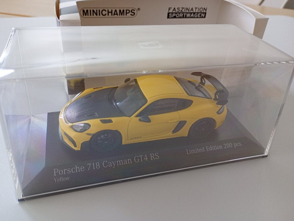 Porsche GT4 RS geel/zwart, Ophalen of Verzenden, Nieuw, Auto, MiniChamps