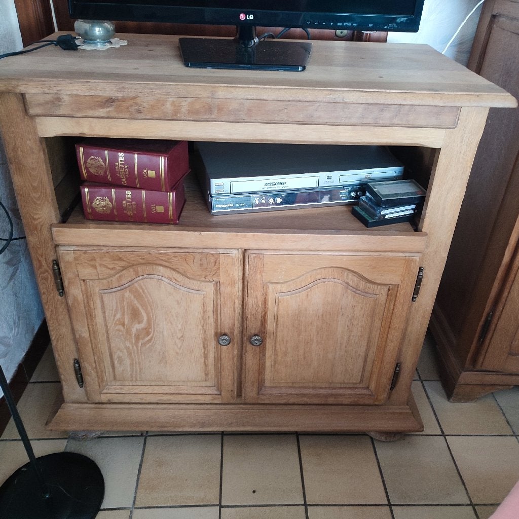 Meuble TV chêne clair, Maison & Meubles, Armoires | Mobilier de télévision, Enlèvement, Utilisé, Chêne