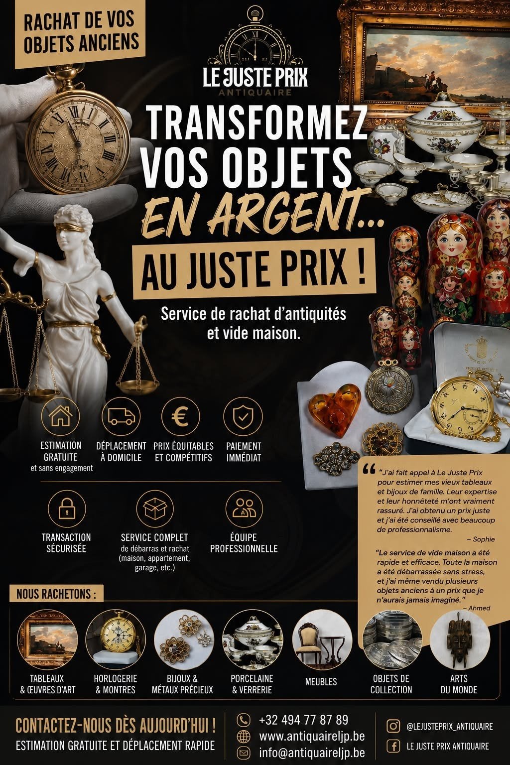 lejuste prix à votre service, Enlèvement ou Envoi