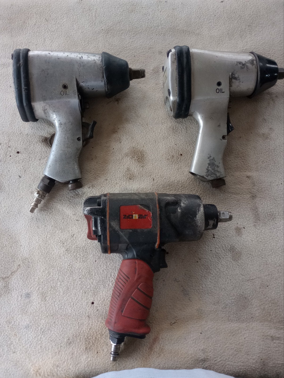 Drie pneumatische tollen, Doe-het-zelf en Bouw, Gereedschap | Boormachines, Ophalen of Verzenden