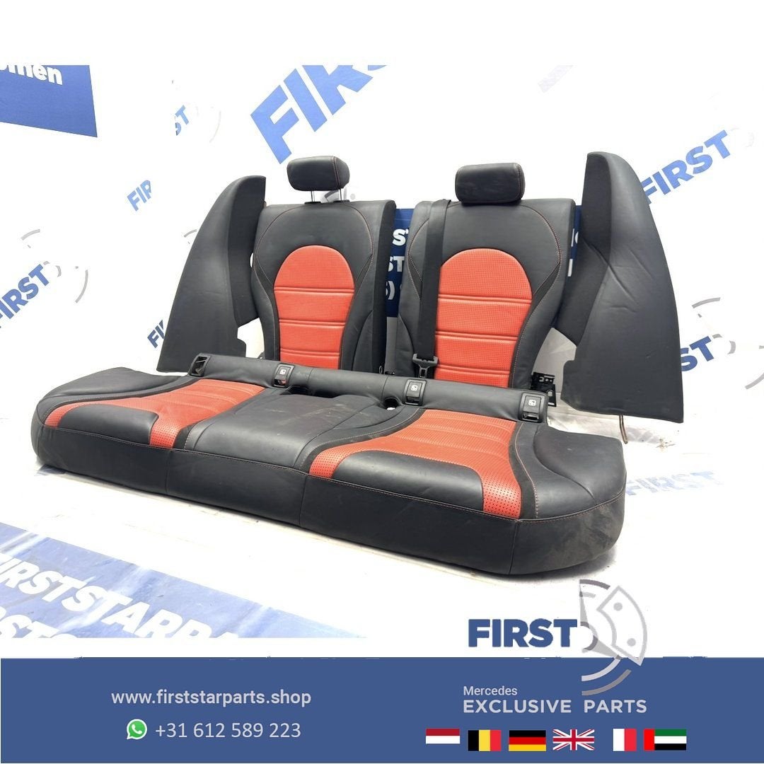 W205 ACHTERBANK + DEURPANELEN C63 AMG Mercedes C Klasse LEER, Gebruikt, -, Ophalen of Verzenden, -