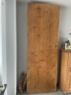 Oud grenen boerentafel 245x90, Huis en Inrichting, Ophalen, Gebruikt, 200 cm of meer, 50 tot 100 cm