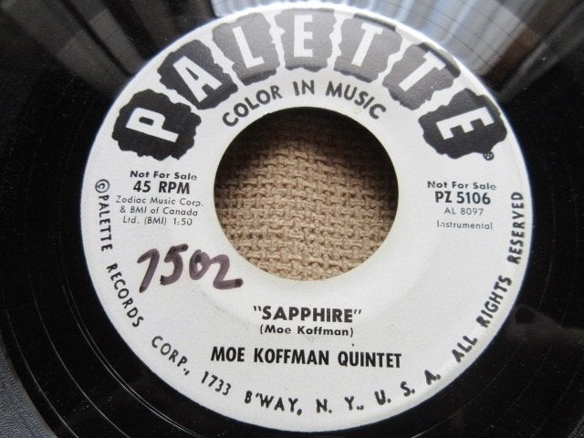 Moe Koffman Quintet - Cool Ghoul / Sapphire   Promo, Gebruikt, 7 inch, Originele persing, Ophalen of Verzenden